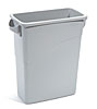 15.5 Gal. Trash Container, Slim Jim, Gray,