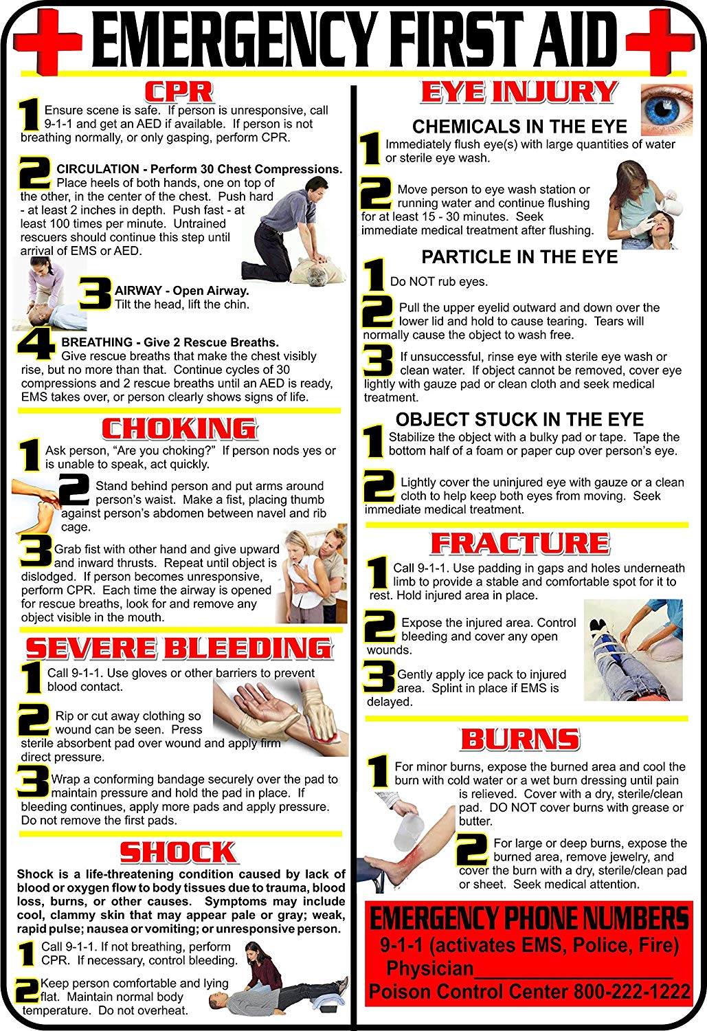Emergency First Aid Poster