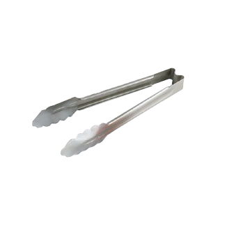 9.5\" S/S Scalloped Tongs