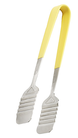 Flat Tongs with Yellow Handle