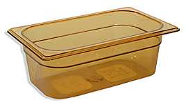 Amber Pan Fourth Size x 4\" Deep