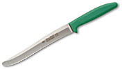 Green Handle Serrated Knife
