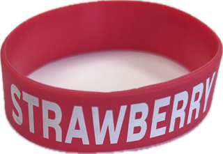 BOTTLE BAND, "STRAWBERRY", CARAFE BAND BOTTLE BAND, "STRAWBERRY", CARAFE BAND